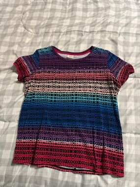 Rafaella women Bright Multicolor Striped Tee - Pink Blue Purple